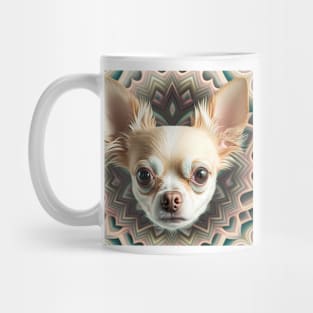 A Fractal Design of A Chihuahua Mug